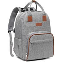Los mejores  - HODAR Mochila para cambiar pañales para bebés Mochila para mamá de gran capacidad Elegante bolsa para pañales con…